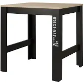 DIAGONE Verlengbare bartafel Exit 91/131x80 - lichte eik/zwart