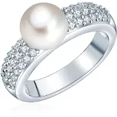 Valero Pearls Ring zilver / parelwit