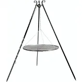 TRIZERATOP CookKing driepoot - 180 cm met grillrooster Ø60 cm van zwart staal