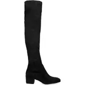 Manfield Zwarte suèdine overknee laarzen | Maat 38