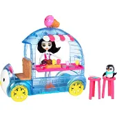 Enchantimals Preena Pinguïn Ijscokar - Speelfigurenset