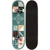 Nijdam Classic Skateboard - Tick Tack Go - Legergroen/Oranje