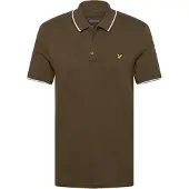 Lyle & Scott getipt poloshirt in olijfgroen