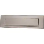 Hardbrass Briefplaat rechthoek met klep 335x95mm - RVS