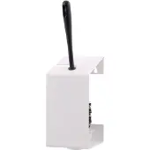 Valera Toiletborstel, All Care MediQo-line toiletborstelhouder roestvrij staal wit zwart nylon borstel, 2-puntsbevestiging