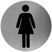 Mediclinics Pictogram vrouw RVS voor wandmontage
