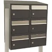 Stoer! Brickset 2-Breed, 3-Hoog Met Dak Op Statief Antraciet - 40215065_2x3ds