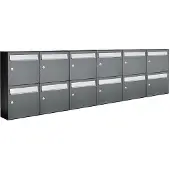 Allux Systeembrievenbus Flow Set 6-Breed, 2-Hoog Antraciet