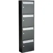 Allux Systeembrievenbus Flow Set 4-Hoog Antraciet