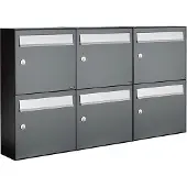 Allux Systeembrievenbus Flow Set 3-Breed, 2-Hoog Antraciet