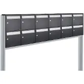 Allux Systeembrievenbus Flow Set 6-Breed, 2-Hoog Op Statief Zwart