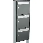 Allux Systeembrievenbus Flow Set 3-Hoog Op Statief Antraciet