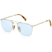 David Beckham Zonnebril - - DB 1001/S J5G/QZ - Gouden metalen montuur - Blauwe glazen - 55 mm