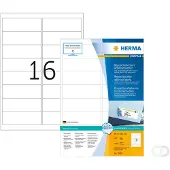 Herma adresetiketten Speciaal Nr. 10309, 99,1 x 33,8 mm, zelfklevend, verwijderbaar, bedrukbaar, wit, 1600 stuks op 100 vellen