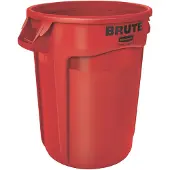 Rubbermaid Brute-afvalbak, rond, Ø 560 x H 690 mm, 121 l, kunststof, rood