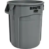 Rubbermaid Brute recyclebare afvalbak, polyethyleen, rond, 75 l, grijs