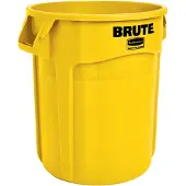 Rubbermaid Kringloopmateriaalverzamelaar Brute, polyethyleen, rond, 75 l, geel