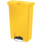 Rubbermaid Pedaalemmer Slim Jim, kunststof, volume 50 liter, geel