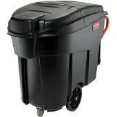 Rubbermaid -opslagbak Mega Brute, verrijdbaar, L 1334 x B 698 x H 1080 mm, 454 l, zwart