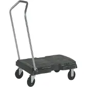 Rubbermaid Triple Trolley platformwagen, met handgreep, tot 227 kg, opvouwbaar, zwart