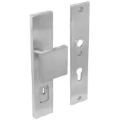 Intersteel Veiligheidsbeslag SKG3 rechthoekig duwer/geen kruk PC92mm met kerntrekbeveiliging - RVS