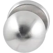 Hardbrass Knopkruk Sfera op rond rozet - RVS
