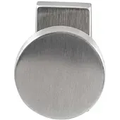 Hardbrass Knopkruk Piano op rechthoekig rozet - RVS