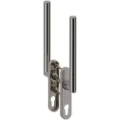 Hardbrass Hefschuifdeurgreep Toledo B Dubbel PC69 | Puur Zwart