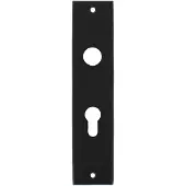 Intersteel renovatieschild rechthoekig 250x55x2mm profielcilindergat 55mm - RVS/mat zwart