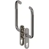 Hardbrass Hefschuifdeurgreep Stockholm dubbel PC69 - RVS