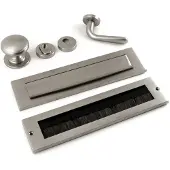 Hardbrass Voordeurset Pragma/Silvia compleet rechtswijzend SKG3 met kerntrekbeveiliging - PVD Inox