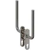 Hardbrass Hefschuifdeurgreep Oslo Dubbel PC69 | Inox