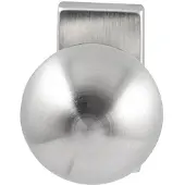 Hardbrass Knopkruk Sfera op rechthoekig rozet - RVS