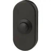 Hardbrass Beldrukker ovaal - puurzwart