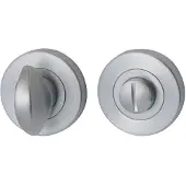 Hardbrass Nika toilet-/badkamersluiting rond 8mm - mat chroom