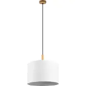 TRIO Hanglamp Korba wit met houtbruin