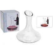 Excellent houseware Wijn karaf/decanteer kan - glas - 1,5 liter - Decanteerkaraf