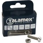 Talamex Raised Head Countersunk Slotted 6 Units Grijs M4 x 60 mm