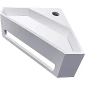 Mueller Viggo hoekfontein solid surface 35x35x16cm mat wit