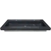 Mueller Viggo hardstenen meubelwastafel 120x46cm met 2 kraangaten
