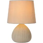 Lucide RAMZI - Tafellamp - Ø 18 cm - 1xE14 - Beige - Japandi