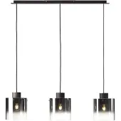 Home24 75573/20 Beth Pendel Koffie/Gerookt Glas - 3 x E27