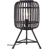 Brilliant 93775/76 Woodrow Tafellamp Donker Hout/Zwart - 1 x E27