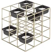 PT Living Theelichthouder Structure Iron Square Gold