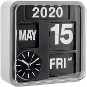 Karlsson Klok Mini Flip Silver Casing Black Dial 24,5 x 24,5 cm