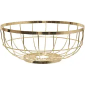 PT Living fruitschaal - open draadstructuur - Ø 28 cm - goudkleurig