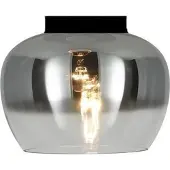 Groenovatie Smoke Glazen Plafondlamp - Zwart - E27 Fitting - ⌀30x18 cm