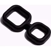Sparta Siliconen Cockring Muscle 2 Way - Zwart