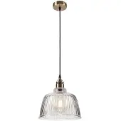 Euluna Glazen hanglamp Leana, dimbaar, helder / transparant, Woon-/ Eetkamer, Glas, hanglamp