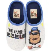 Hot Potatoes 64644 Pantoffels | Maat 35 Heren Grijs